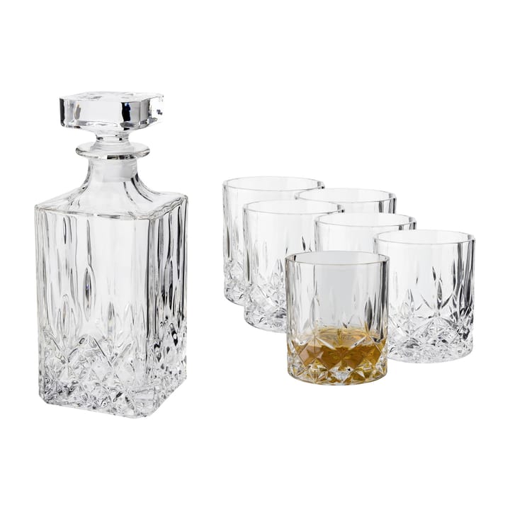 Vide ウイスキーセット - カラフェ & ウイスキーグラス 6個 - Chrystal Glass - Dorre