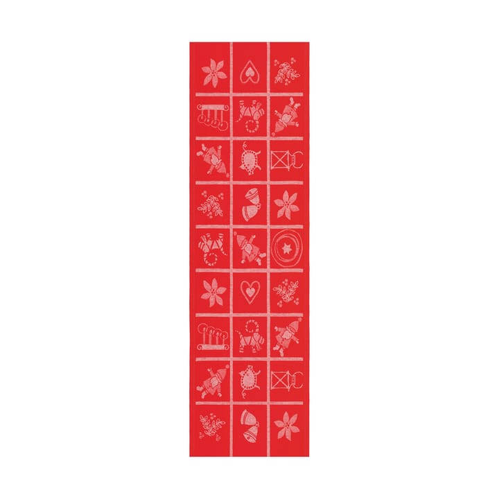 Adventruta テーブルランナー 35x120 cm - Red - Ekelund Linneväveri