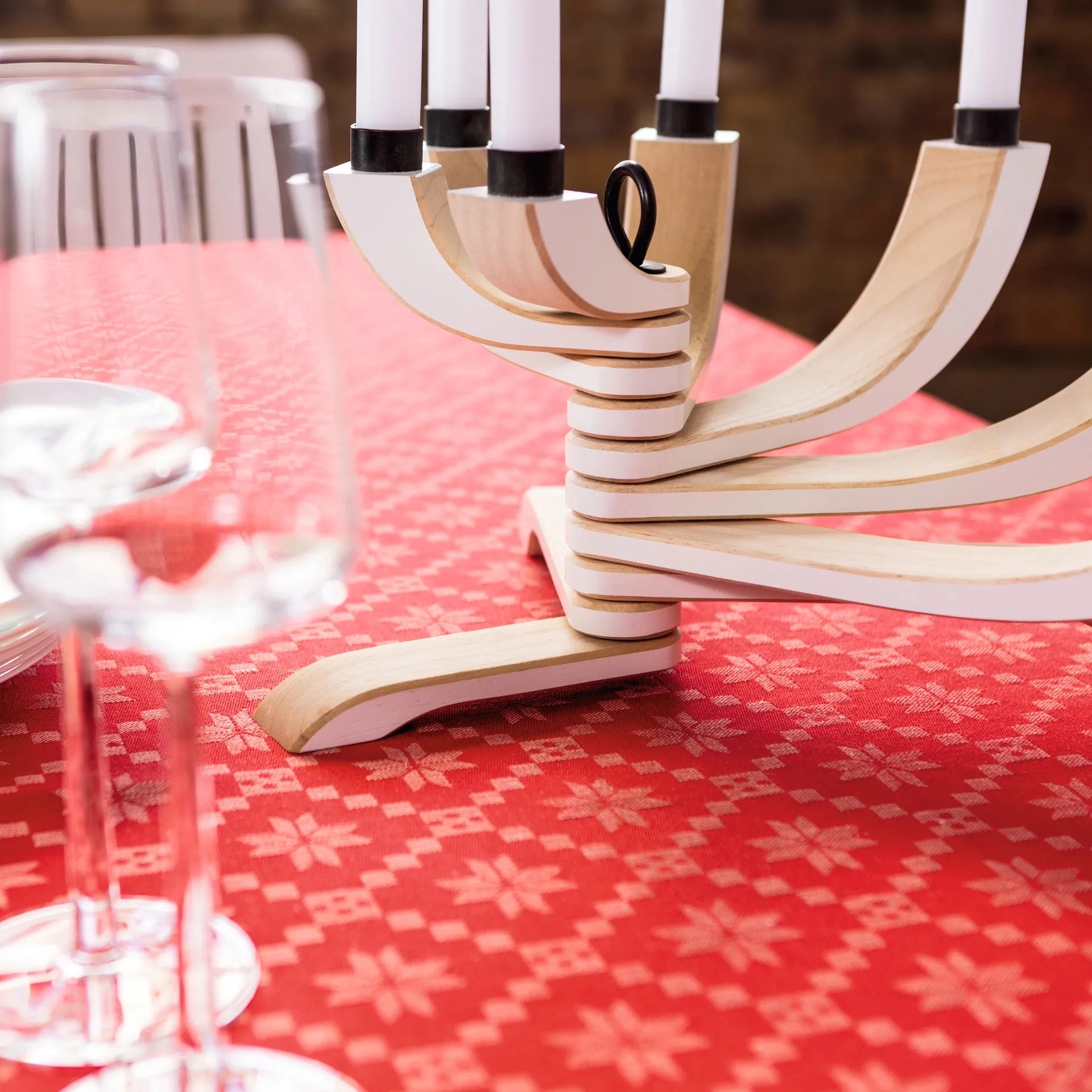 Åttesinglerose テーブルクロス, 150x260 cm Ekelund Linneväveri