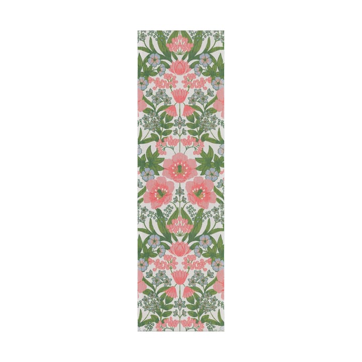 Bettys tulpaner テーブルランナー 35x120 cm - Pink-green - Ekelund Linneväveri