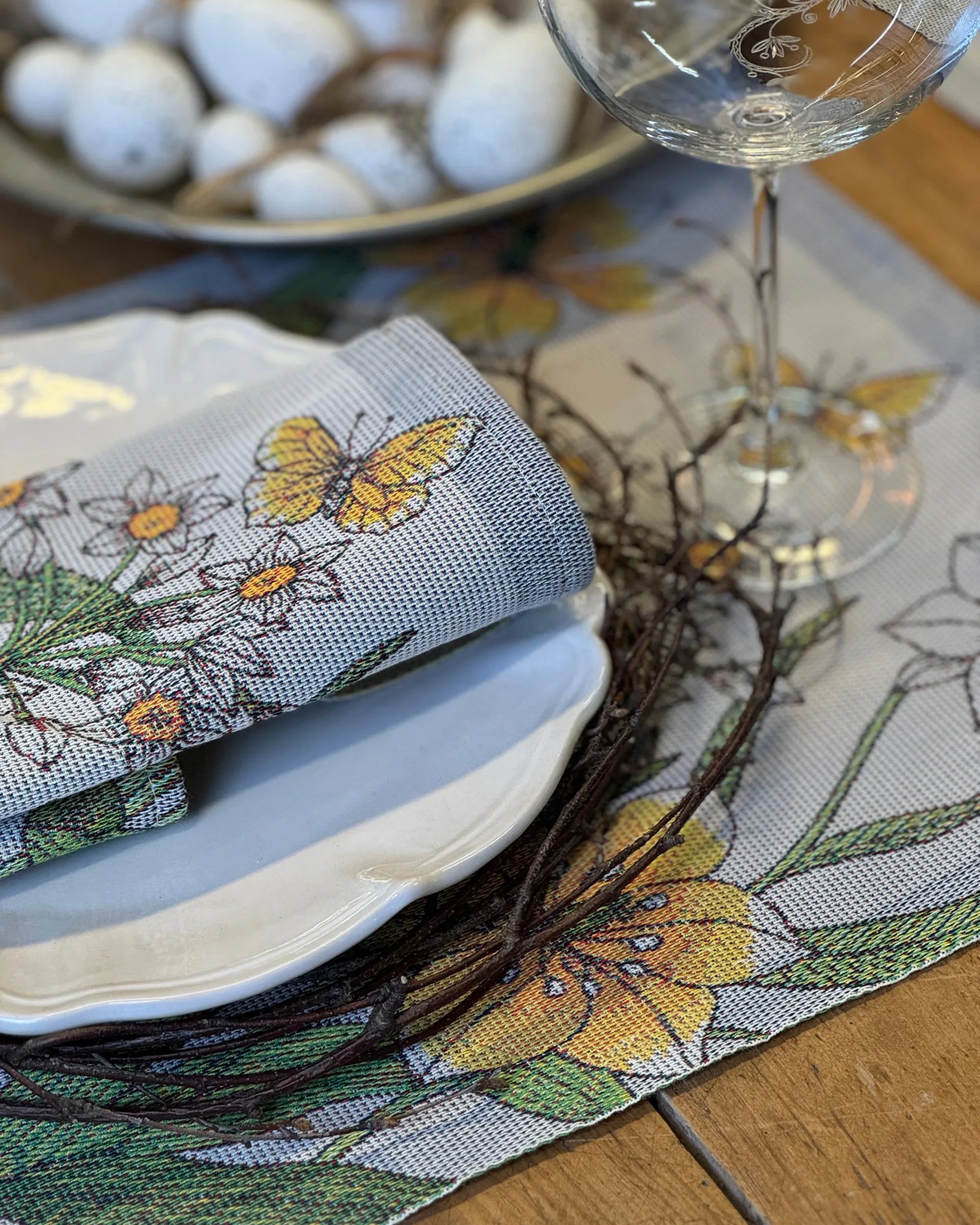 Daffodil ランチョンマット 35x48 cm, Yellow Ekelund Linneväveri