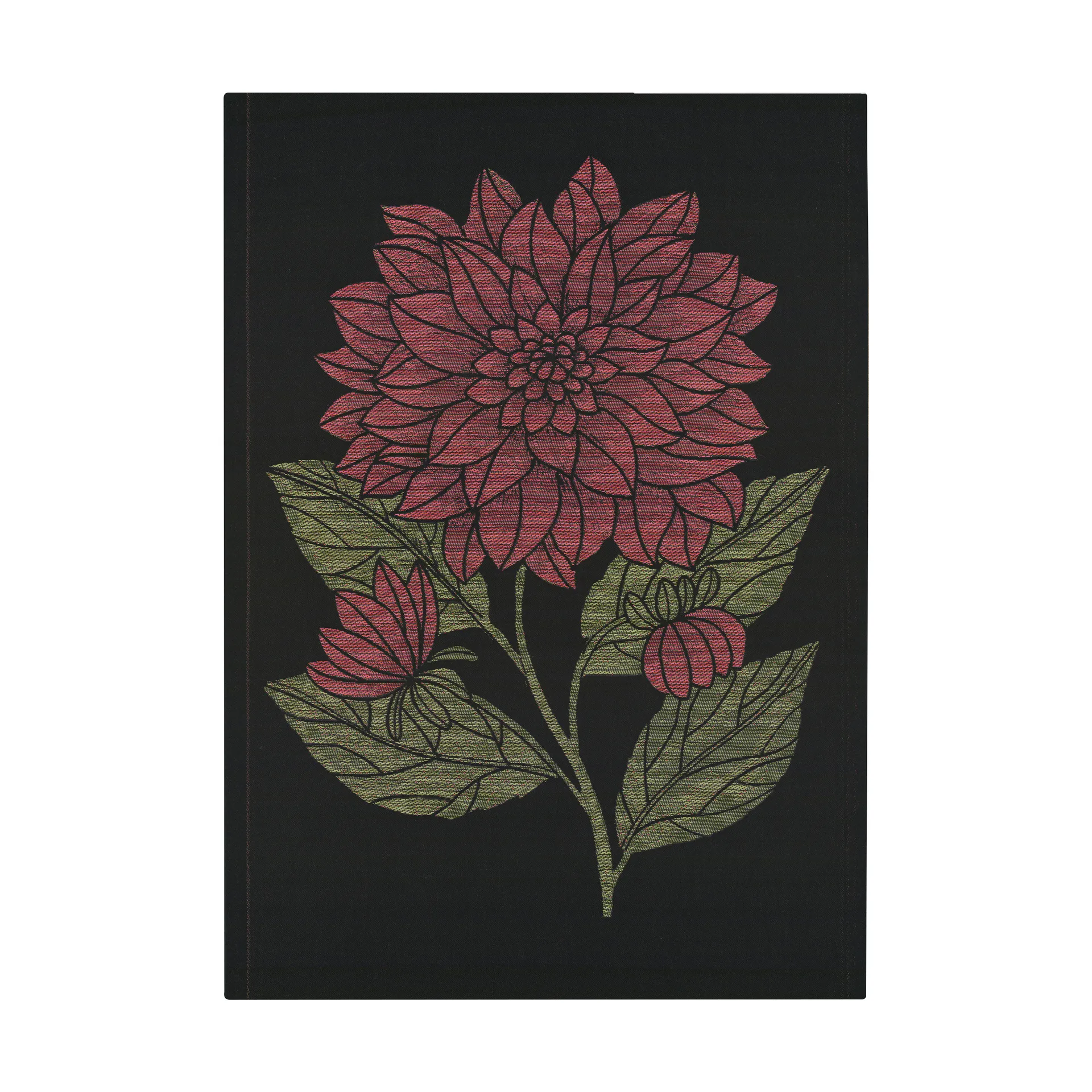 Dahlia キッチンタオル 48x70 cm, Red-black-green Ekelund Linneväveri