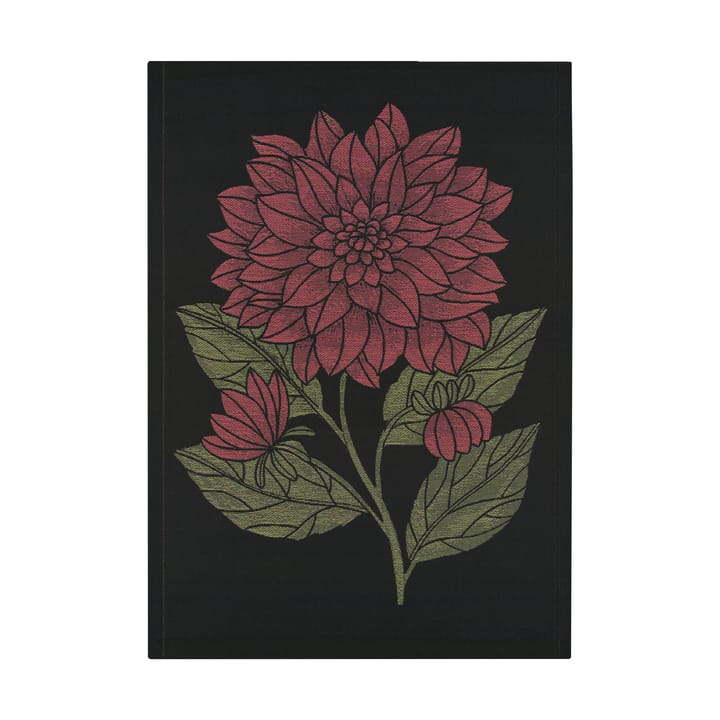 Dahlia キッチンタオル 48x70 cm - Red-black-green - Ekelund Linneväveri