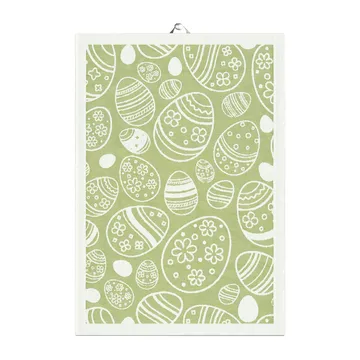 Easter Egg キッチンタオル 35x50 cm - Green - Ekelund Linneväveri