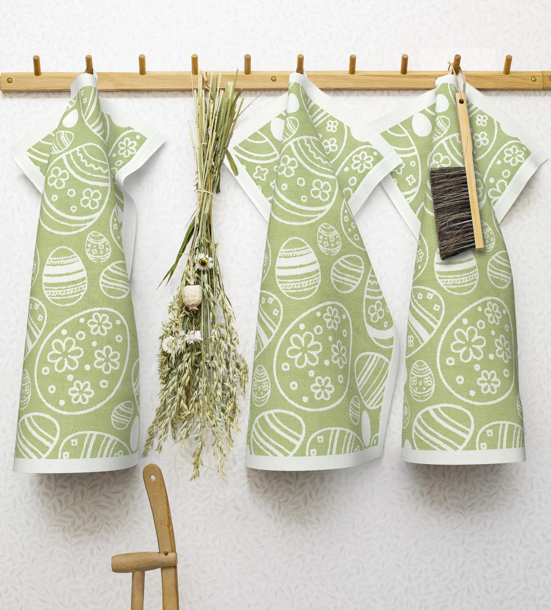Easter Egg キッチンタオル 35x50 cm, Green Ekelund Linneväveri