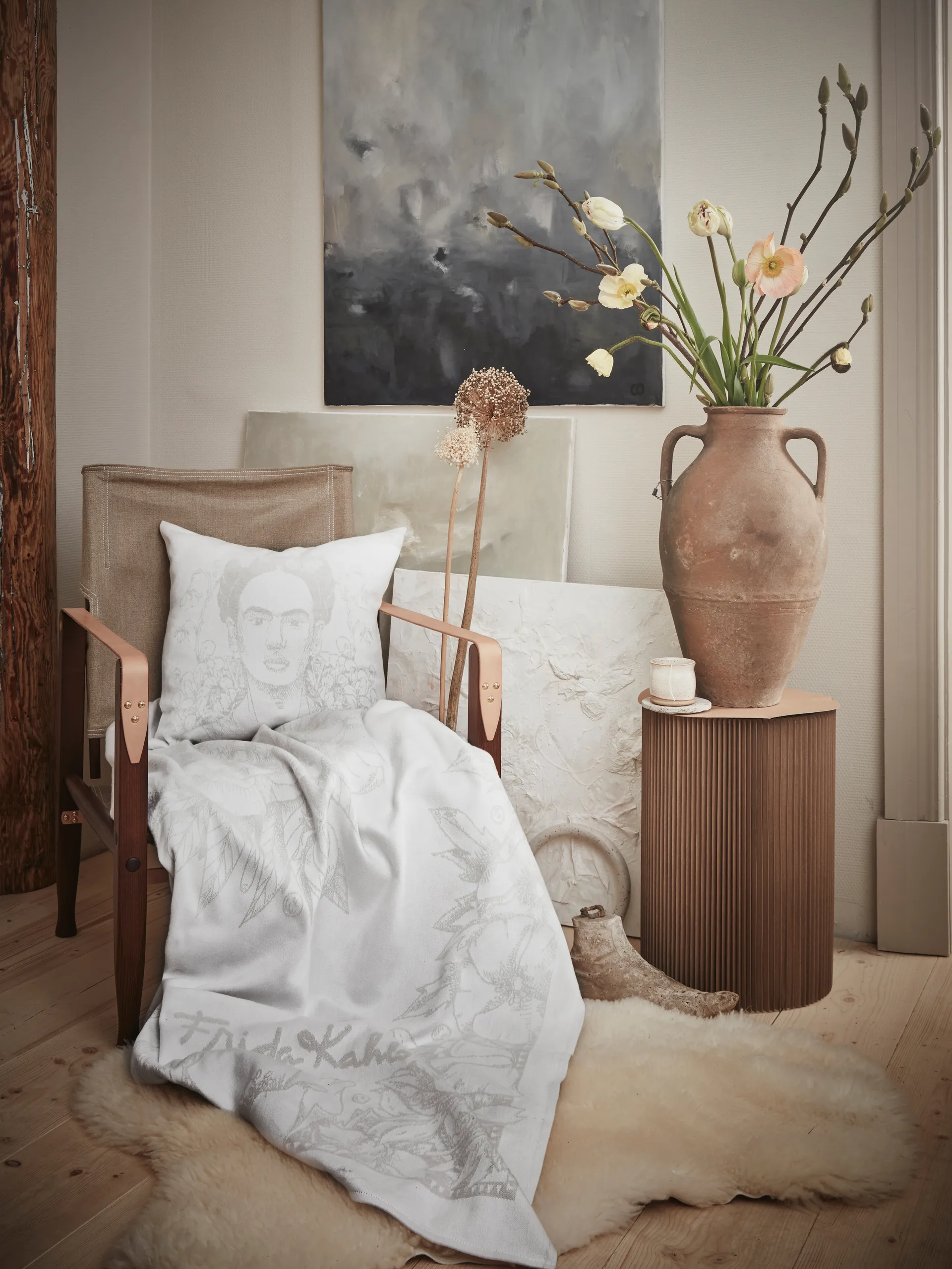 Frida Kahlo スロー 140x170 cm, Belleza Ekelund Linneväveri