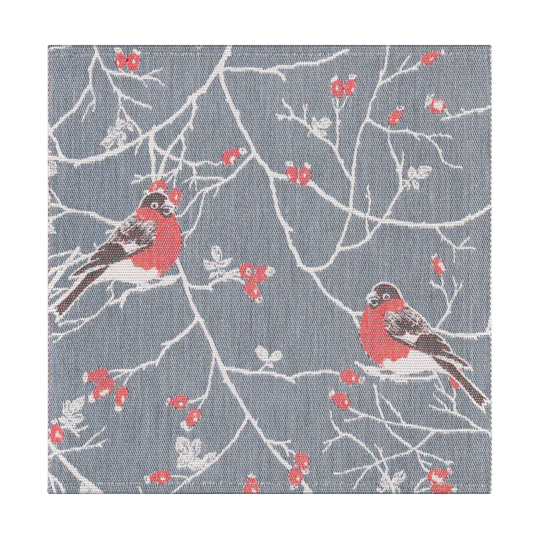 Frostkvist ナプキン 35x35 cm, Grey-Red Ekelund Linneväveri