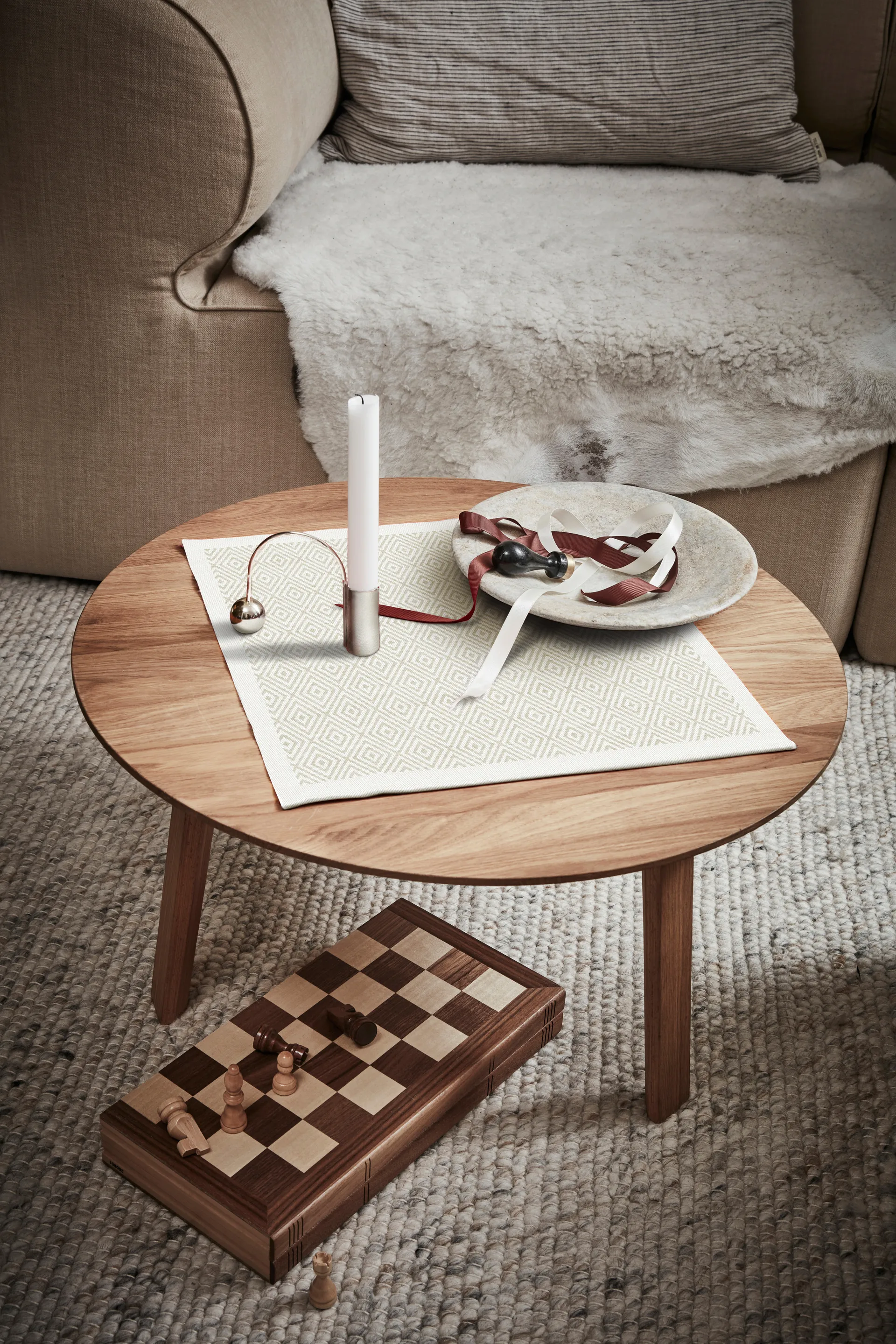 Gåsöga ナプキン unbleached, 35x35 cm Ekelund Linneväveri