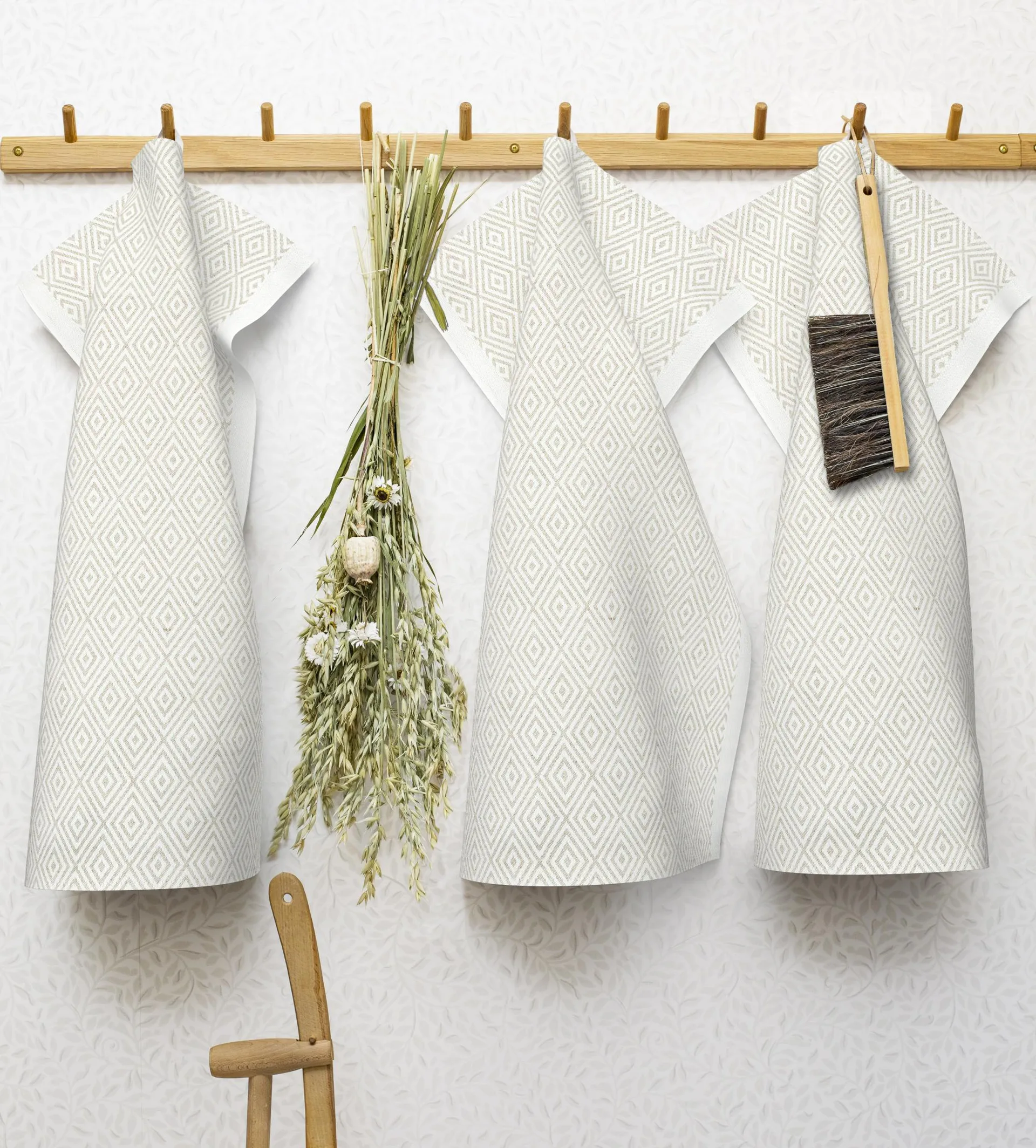 Gåsöga キッチンタオル unbleached, 35x50 cm Ekelund Linneväveri