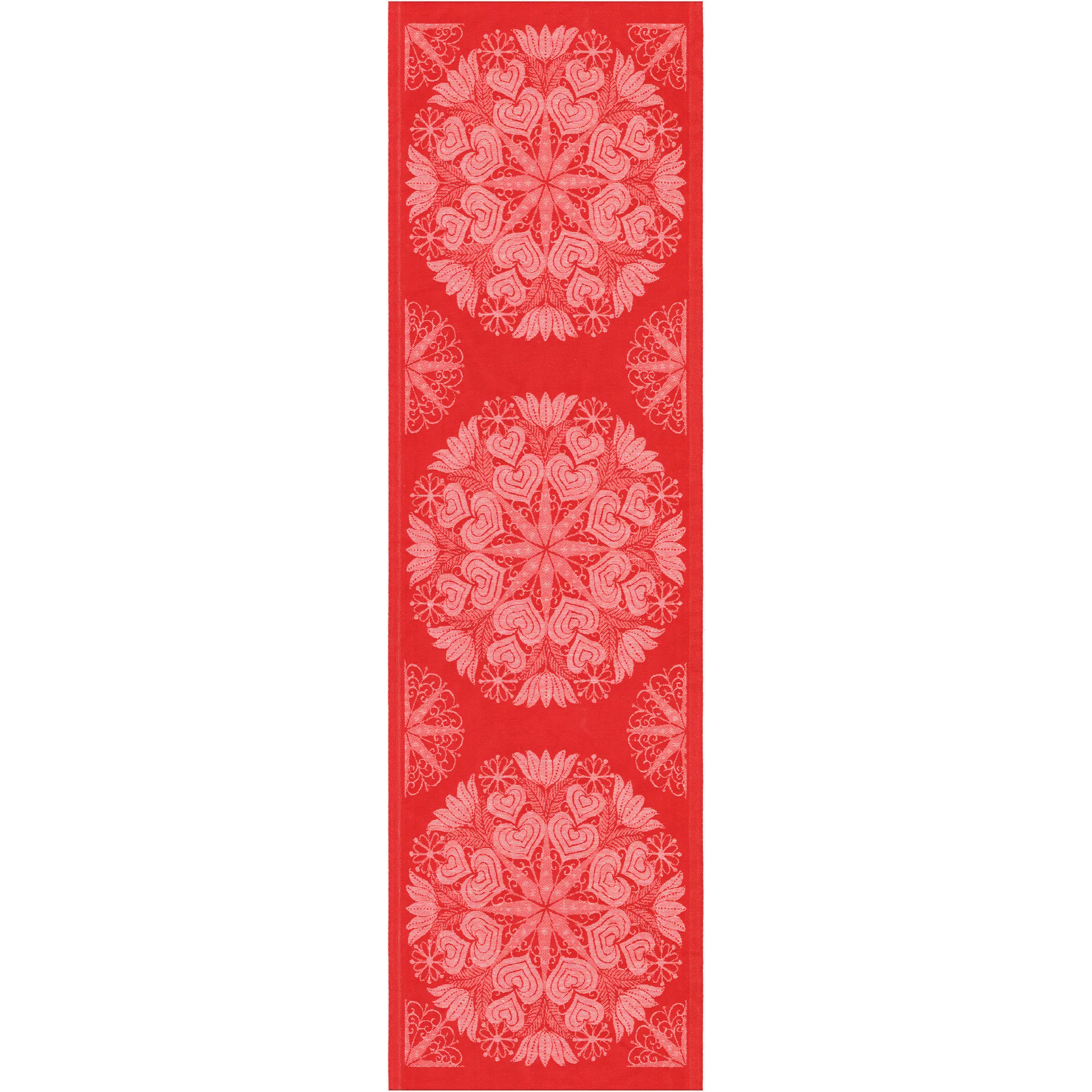 Hjärtbo テーブルランナー 35x120 cm, red Ekelund Linneväveri