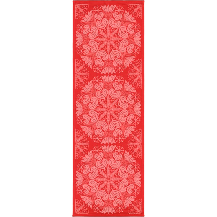 Hjärtbo テーブルランナー 50x150 cm - red - Ekelund Linneväveri