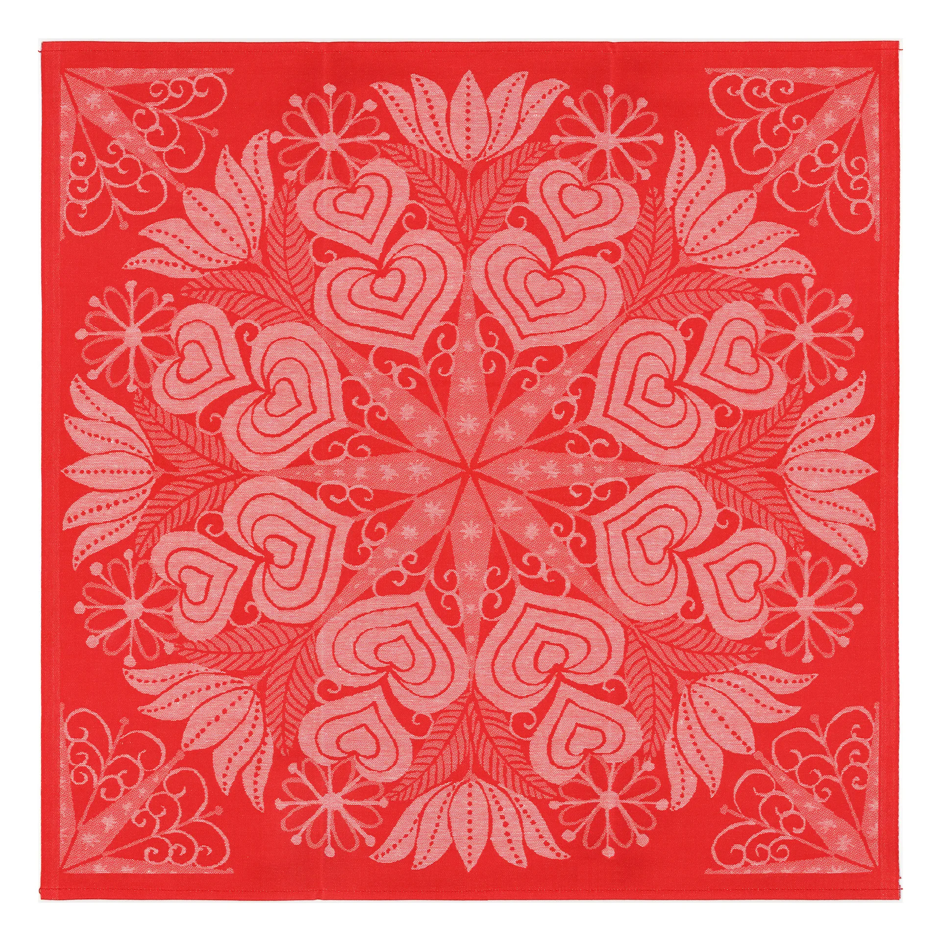 Hjärtbo テーブルクロス 80x80 cm, red Ekelund Linneväveri