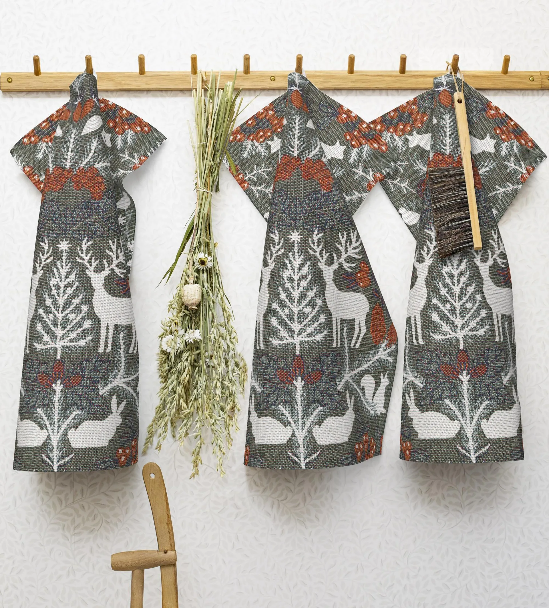 Hjortnäs キッチンタオル 35x50 cm, Grey Ekelund Linneväveri