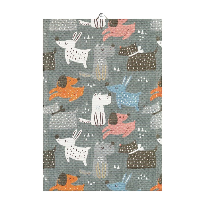 Hundar キッチンタオル 35x50 cm, grey Ekelund Linneväveri