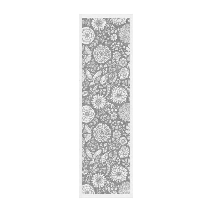 フラワーing テーブルランナー 35x120 cm - grey - Ekelund Linneväveri