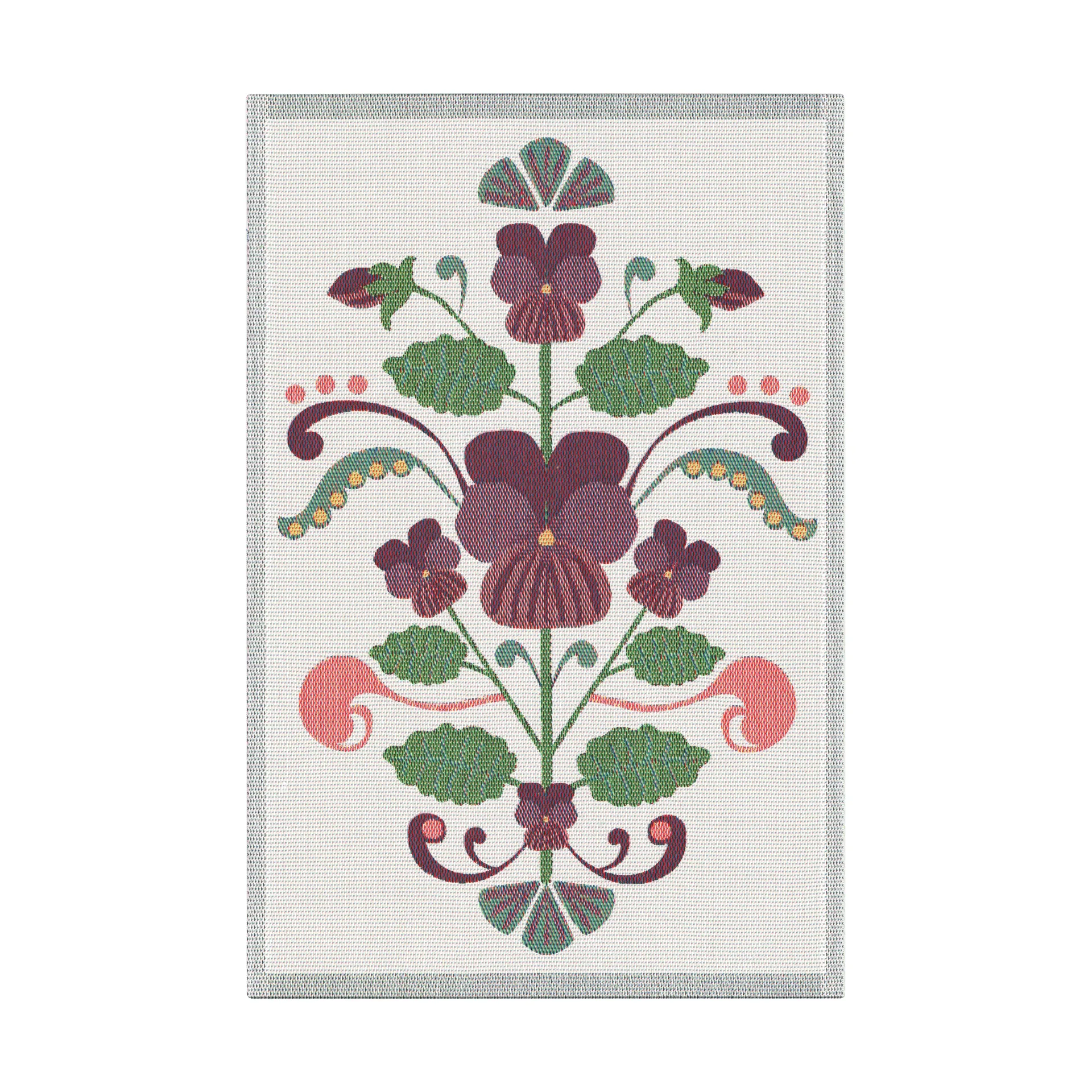 Lindas viol キッチンタオル 40x60 cm, Purple-grey Ekelund Linneväveri