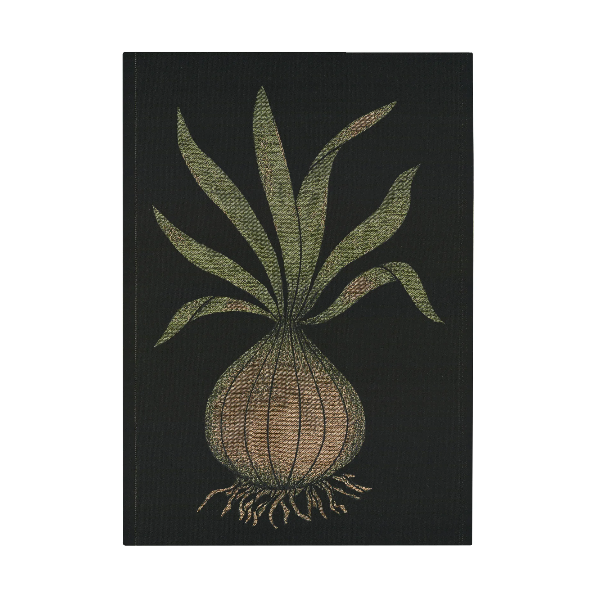 Lök キッチンタオル 48x70 cm, Black-dark yellow Ekelund Linneväveri