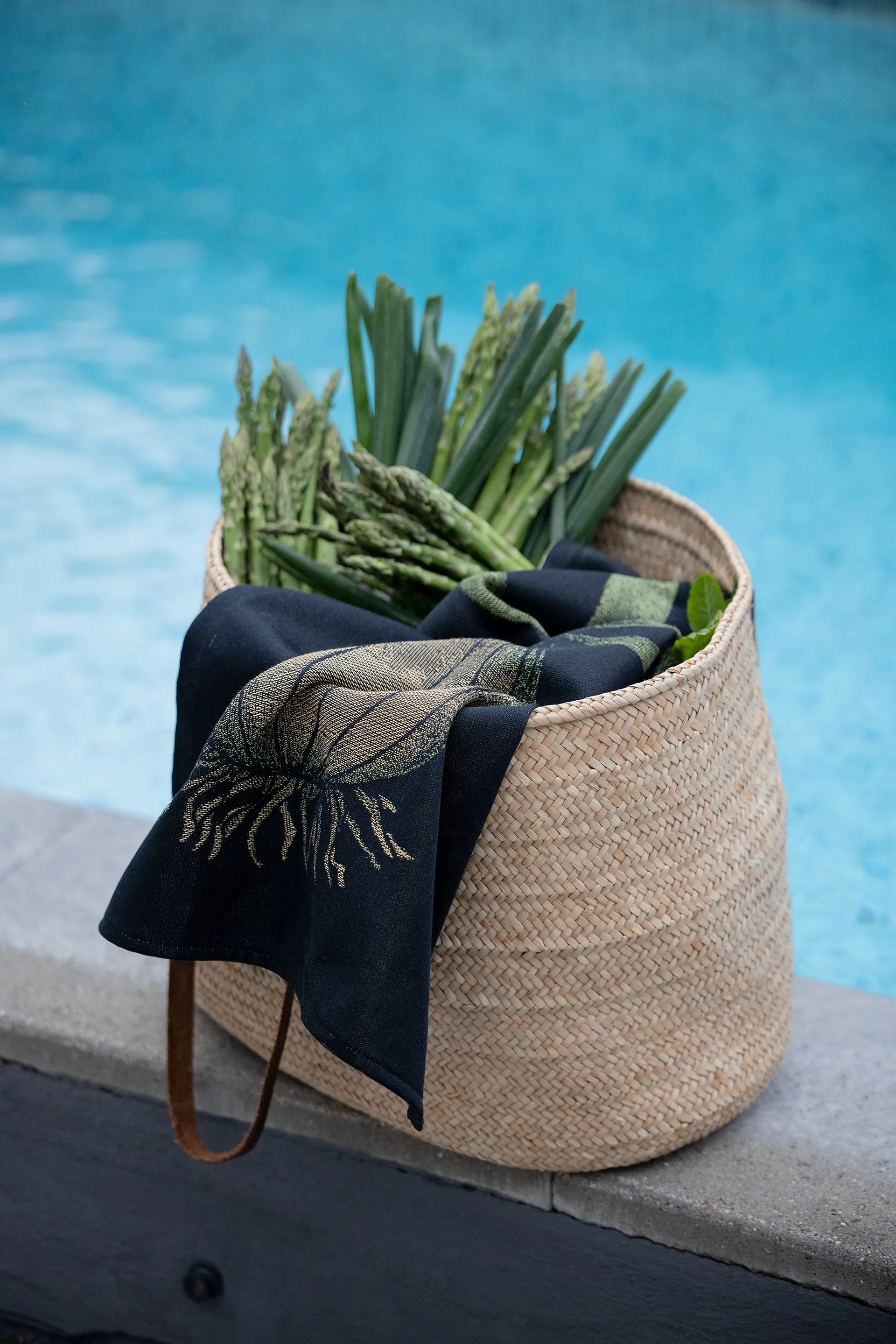 Lök キッチンタオル 48x70 cm, Black-dark yellow Ekelund Linneväveri