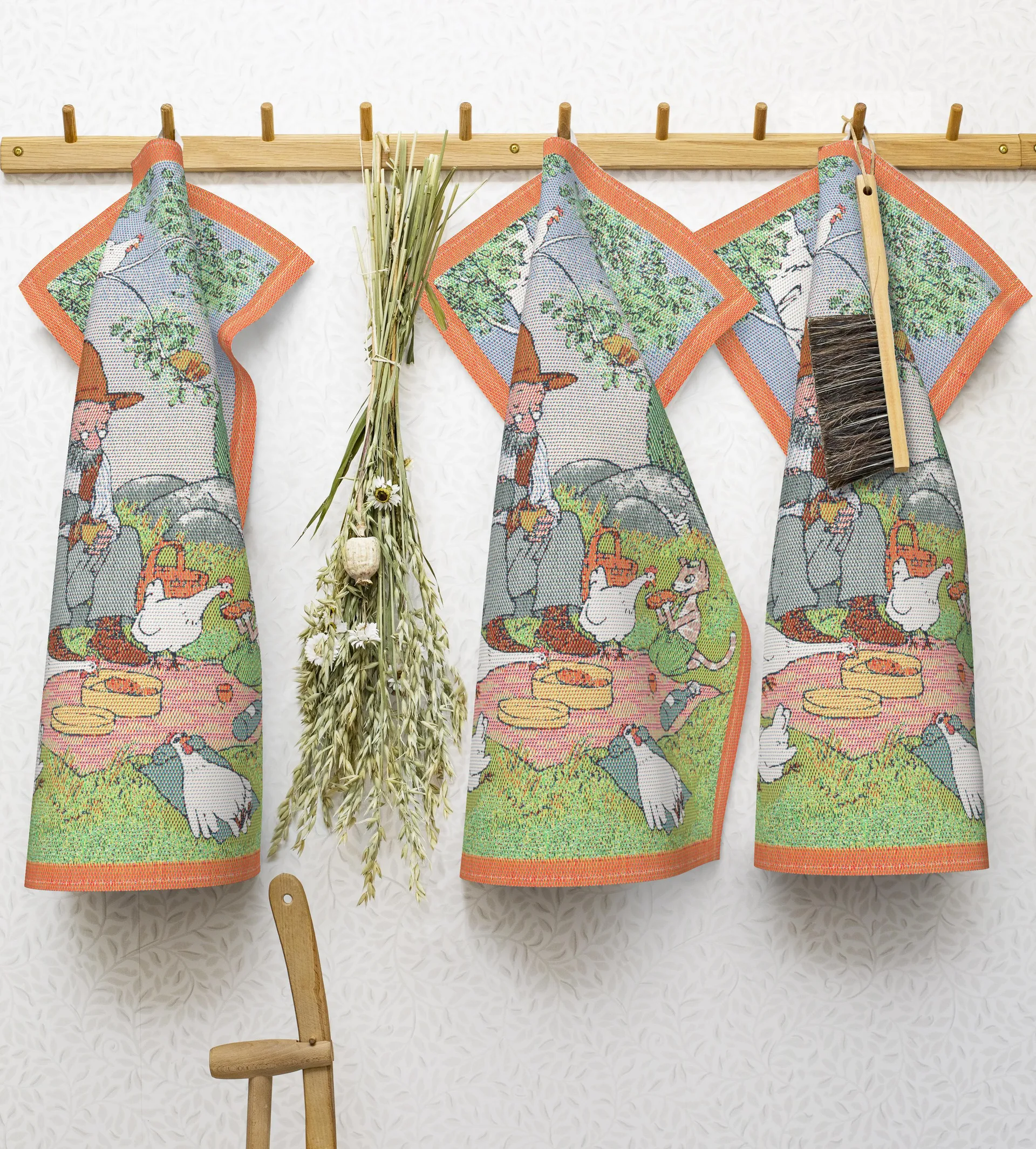 Pettson and Findus キッチンタオル, Picnic Ekelund Linneväveri