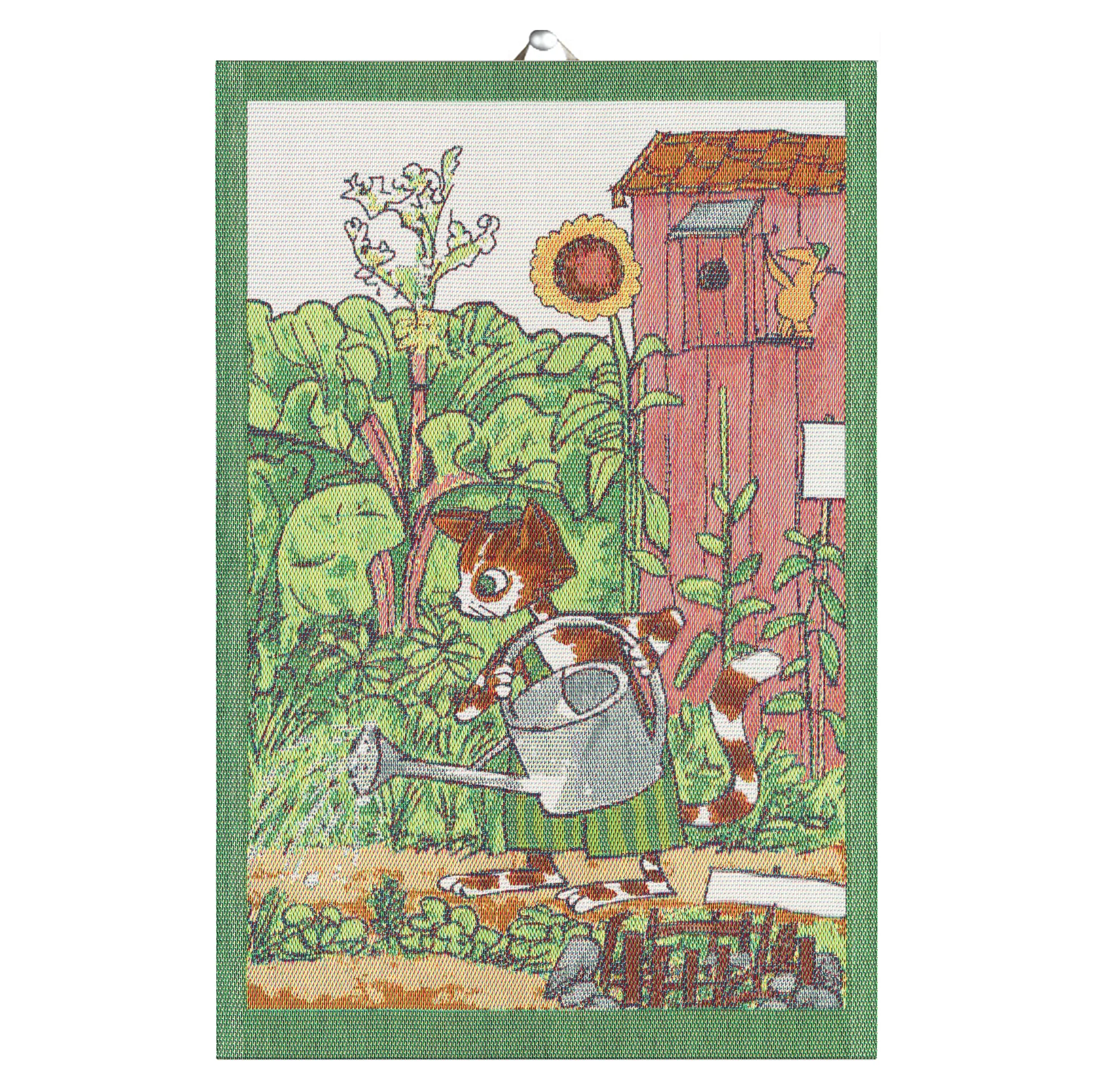 Pettson and Findus キッチンタオル, watering can Ekelund Linneväveri