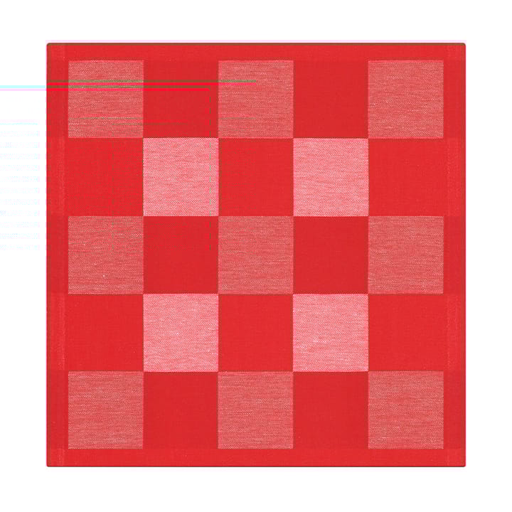 Schack ナプキン red - 35x35 cm - Ekelund Linneväveri