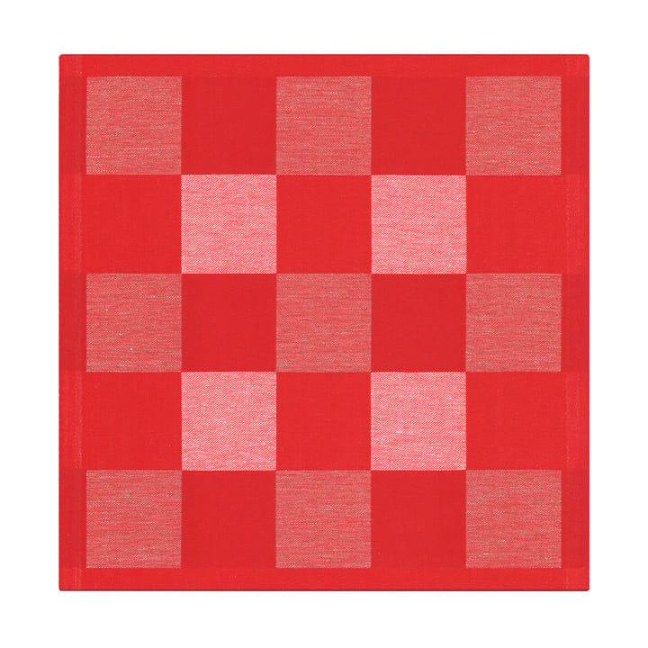 Schack ナプキン red - 35x35 cm - Ekelund Linneväveri
