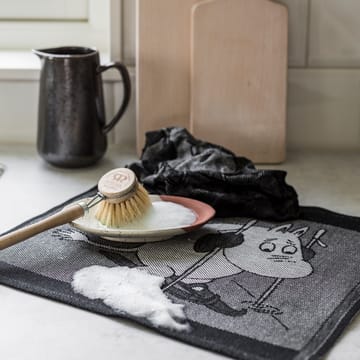 Skiing ディッシュ タオル 28x35 cm - black - Ekelund Linneväveri