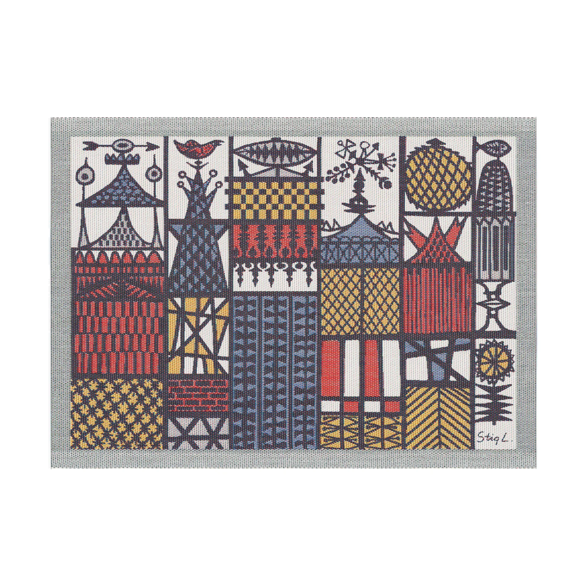 Stadsdel ランチョンマット 35x48 cm, Multi Ekelund Linneväveri