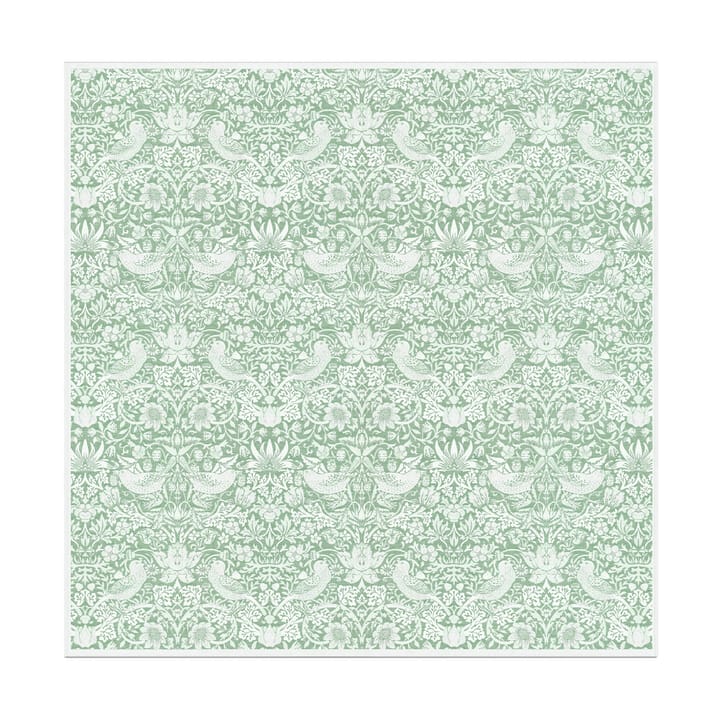 Strawberry Thief テーブルクロス 150x150 cm - Green - Ekelund Linneväveri