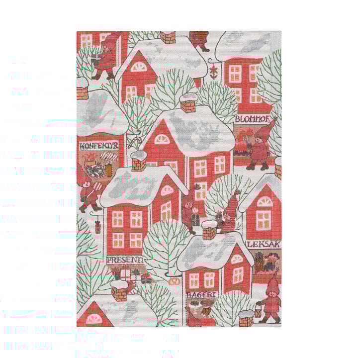 Tomtebyn キッチンタオル 35x50 cm - Red - Ekelund Linneväveri