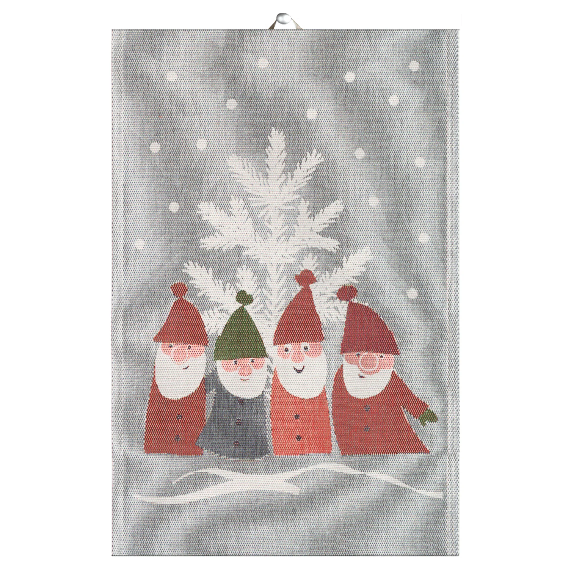 Tomtemöte  キッチンタオル 40x60 cm, Grey-white Ekelund Linneväveri