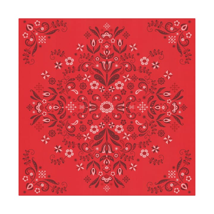 Torplyckan テーブルクロス 145x145 cm - Red - Ekelund Linneväveri