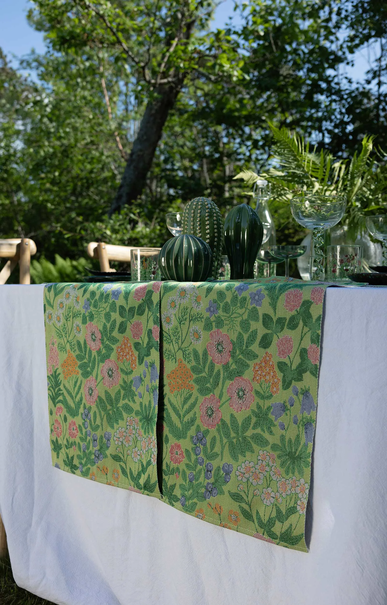 Wildflower コットンブランケット 140x170 cm, Multi Ekelund Linneväveri