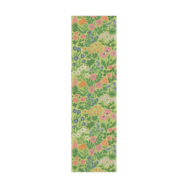 Wildflowers テーブルランナー 35x120 cm - Green - Ekelund Linneväveri