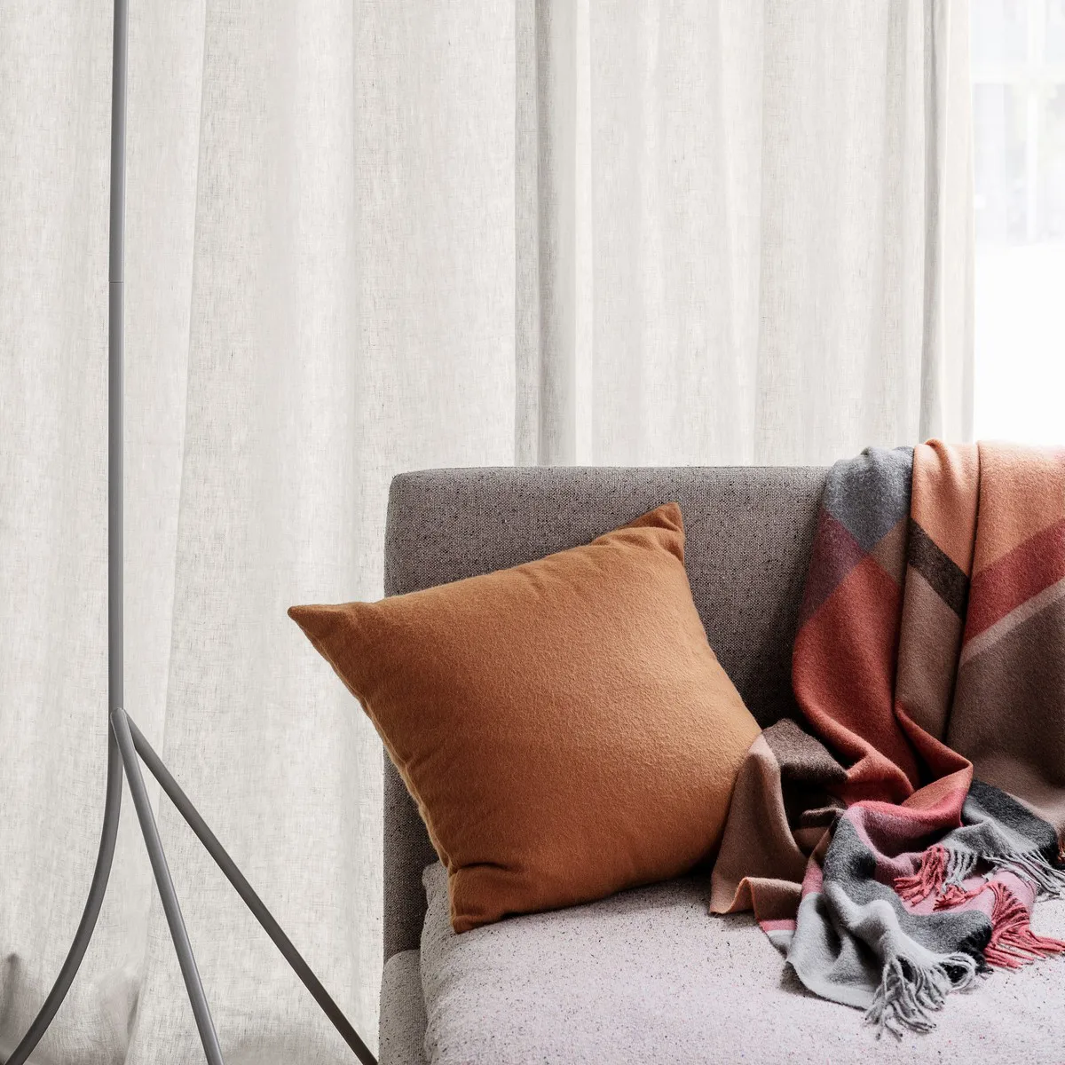 Manhattan スロー, terracotta-red magma Elvang Denmark