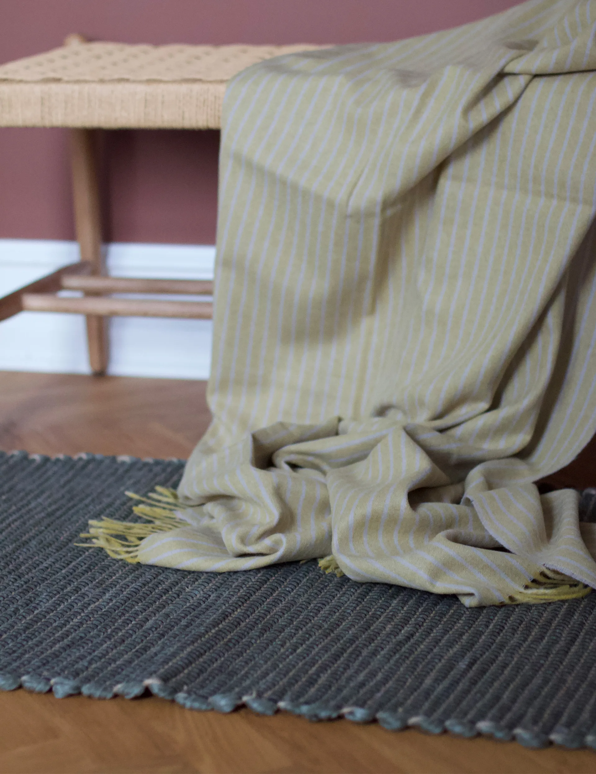 Stripes スロー 130x200 cm, Light yellow Elvang Denmark