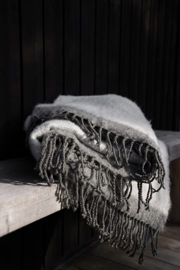 Ernst フリンジ付きスロー 130x170 cm - Dark gray-white - ERNST | エルンスト