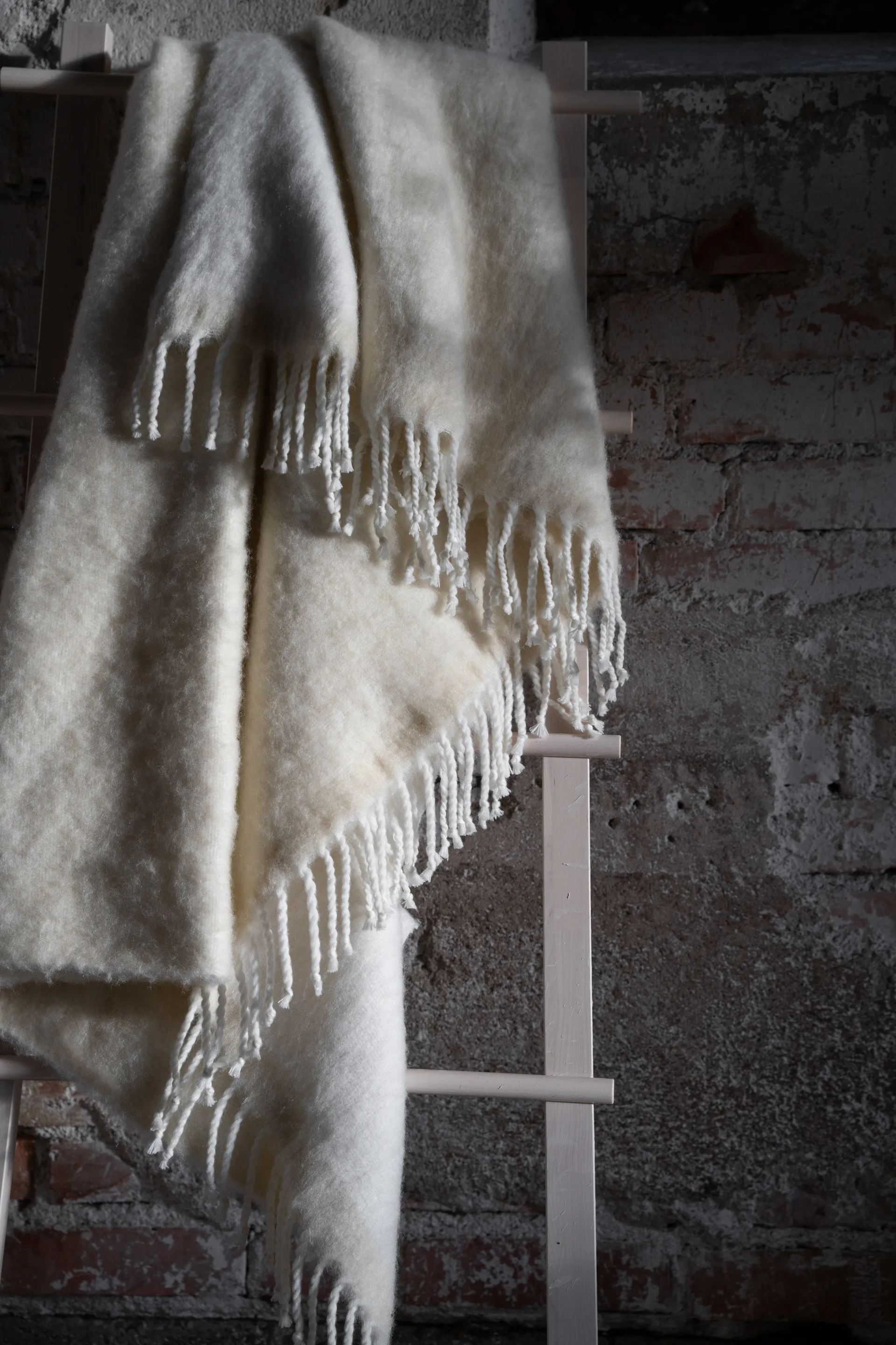 Ernst フリンジ付きスロー 130x170 cm, Natural white ERNST | エルンスト