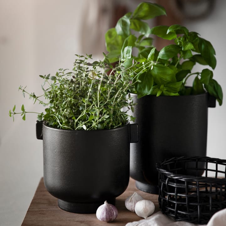 Ernst 植木鉢 ハンドル付き ブラック, 14 cm ERNST | エルンスト