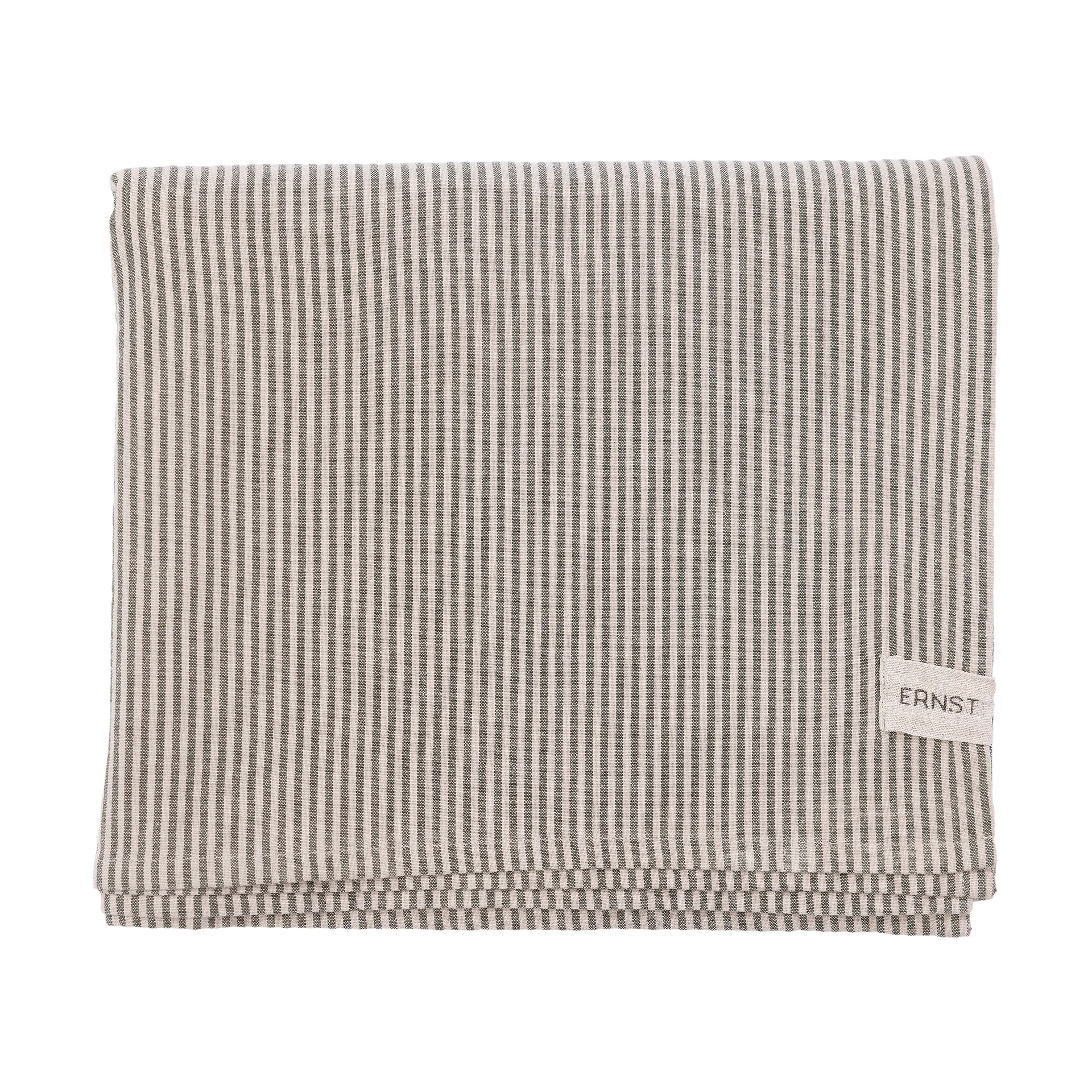 Ernst テーブルクロス ストライプ細め 145x300 cm, Green-beige ERNST | エルンスト