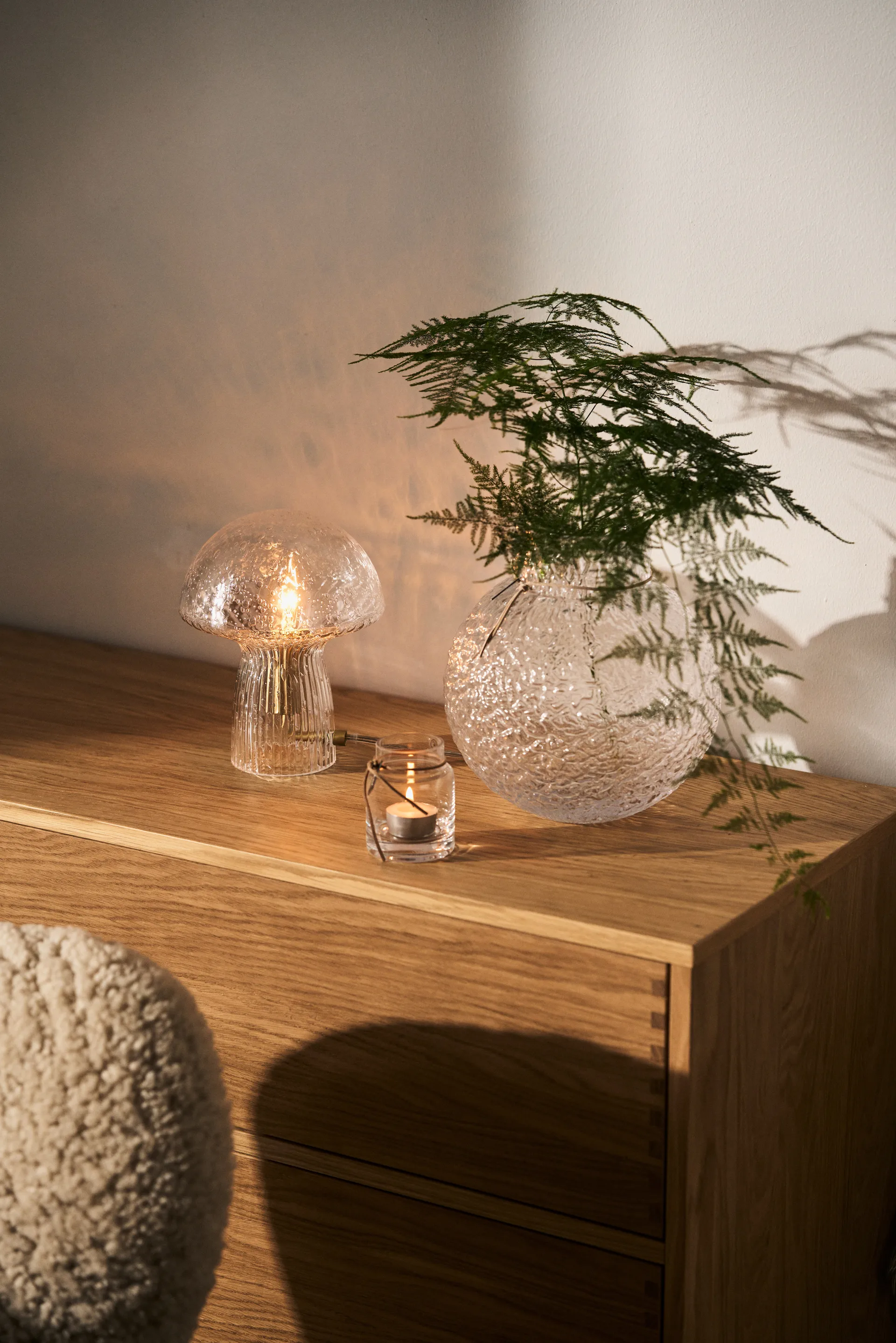 Ernst ストラクチャーガラス 花瓶 クリア, Ø21 cm ERNST | エルンスト