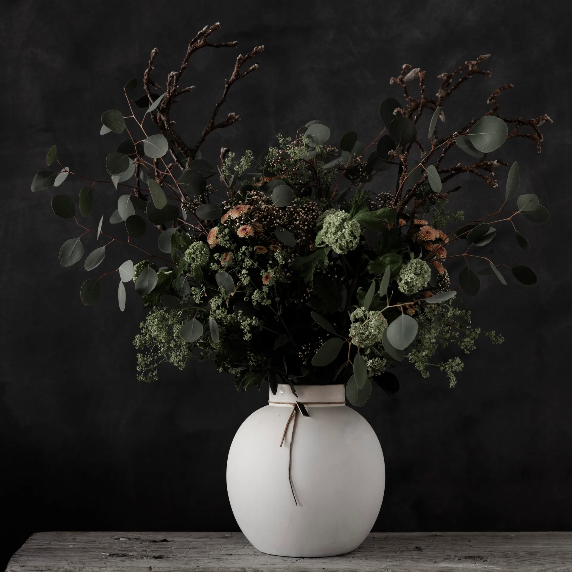 Ernst 花瓶 ストーンウェア ホワイト, 22 cm ERNST | エルンスト