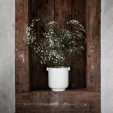 Ernst 植木鉢 ハンドル付き ホワイト サンド - 22.5 cm - ERNST | エルンスト