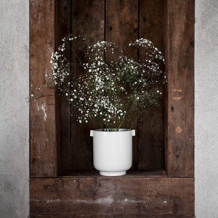 Ernst 植木鉢 ハンドル付き ホワイト サンド - 22.5 cm - ERNST | エルンスト