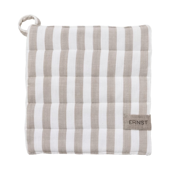 Ernst 鍋つかみ ワイドストライプ 23x25 cm - Beige-white stripe - ERNST | エルンスト