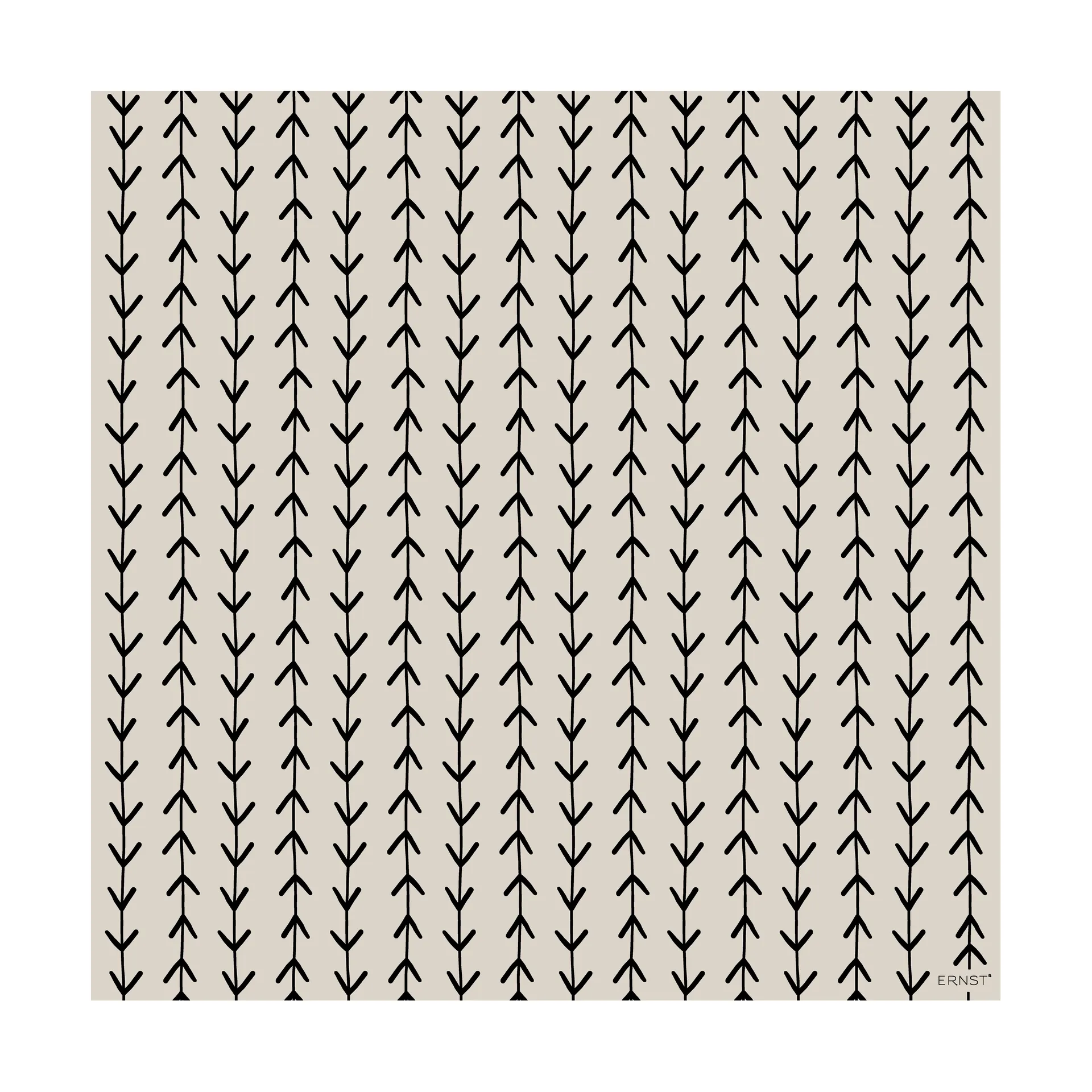 Ernst ナプキン 矢印, 33x33 cm, 20枚セット, Beige-black ERNST | エルンスト