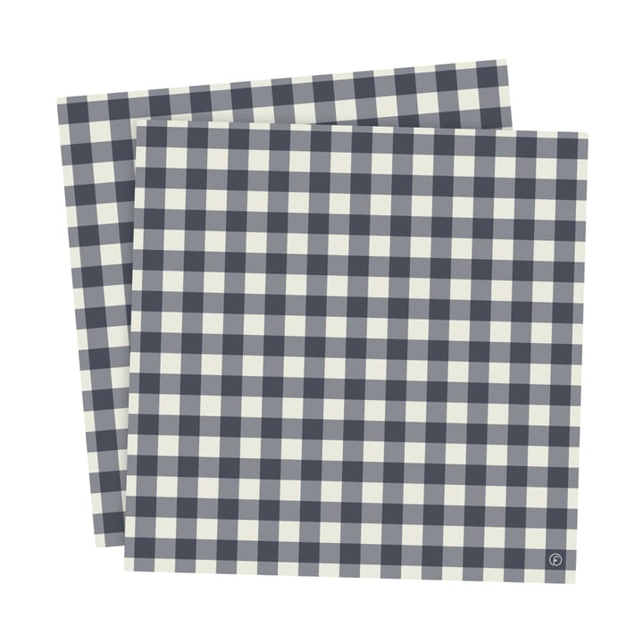 Ernst ナプキン チェック 33x33 cm 20枚 - Blue-light grey - ERNST | エルンスト