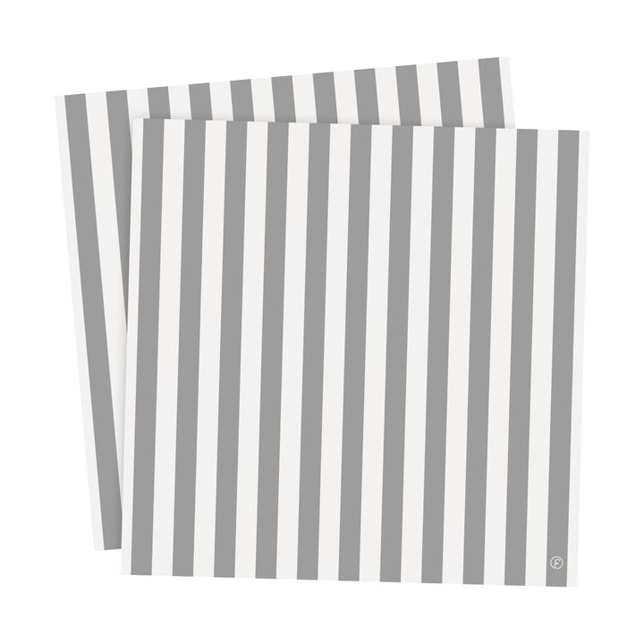Ernst ナプキン ストライプ 33x33 cm 20枚 - White-grey stripe - ERNST | エルンスト