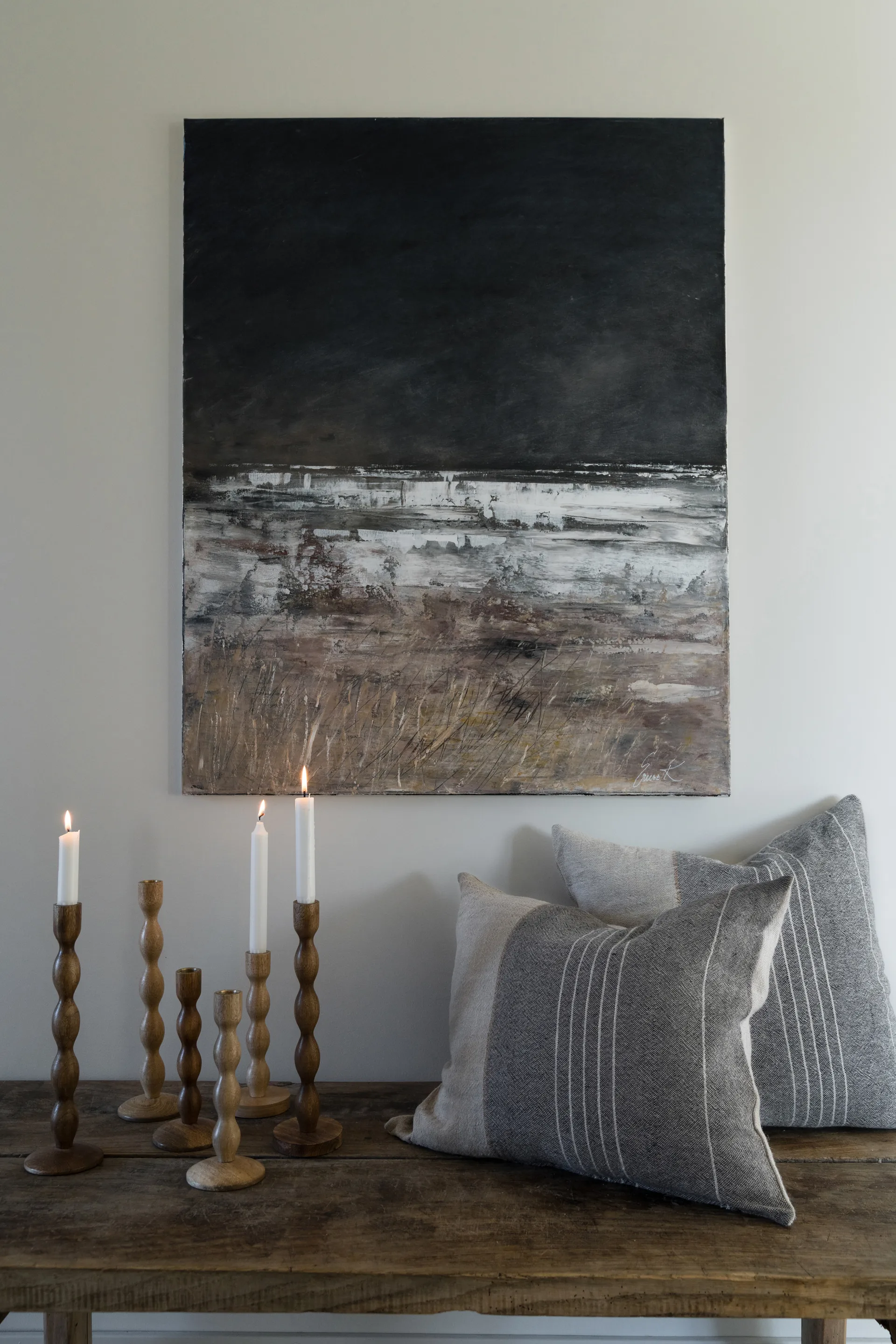 Ernst クッションカバー ハーフリネン 40x60 cm, Gray-natural ERNST | エルンスト
