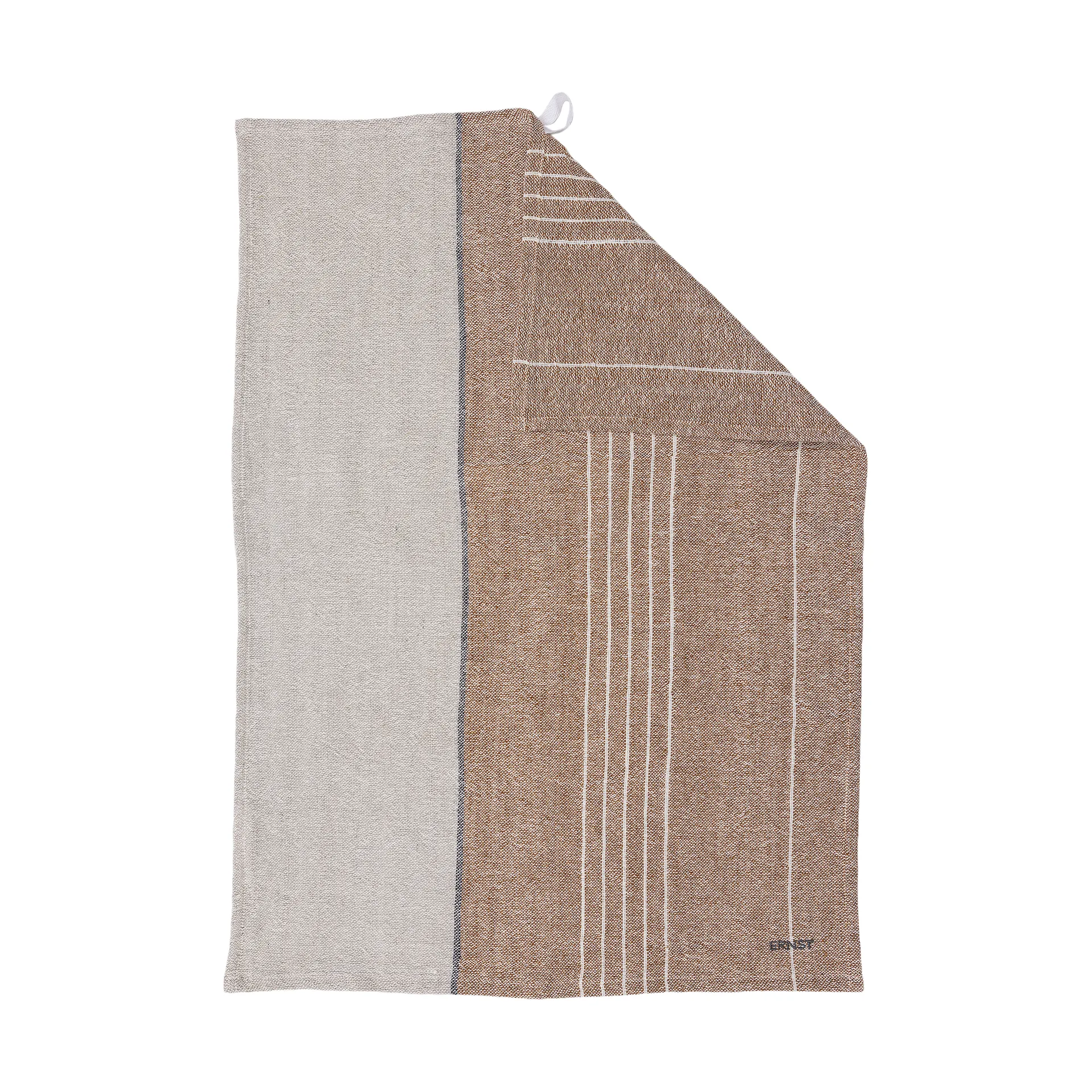 Ernst キッチンタオル ハーフリネン 47x70 cm, Caramel-natural ERNST | エルンスト